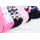 Kids tie-dye feather yarn cosy socks